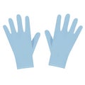 Protective Blue Gloves Illustration