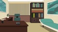 Illustration of psychiatrist office room