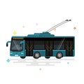 Illustration public transport trolleybus. Royalty Free Stock Photo