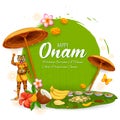 Background for Happy Onam festival of South India Kerala