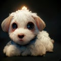 White Puppy, big eyed, cute, adorable