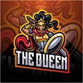 The queen esport mascot logo Royalty Free Stock Photo