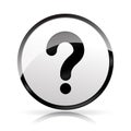 Question mark icon on white background Royalty Free Stock Photo