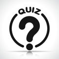 Quiz icon on white background