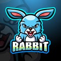 Rabbit mascot esport logo design