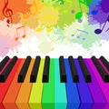 Illustration of rainbow colored piano keys Royalty Free Stock Photo