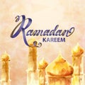 Illustration of Ramadan kareem and Ramadane mubarak.