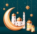 Ramadan composition in realistic style Royalty Free Stock Photo