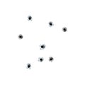 Illustration of randomly grouped bullet holes