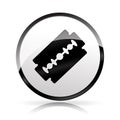 Razor blade icon on white background Royalty Free Stock Photo