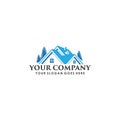 Real estate Logo company ilustration with some trees Royalty Free Stock Photo