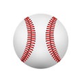 Illustration of realistic baseball leather ball. Isolated on wh Royalty Free Stock Photo