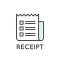 Illustration of Receipt paper Invoice