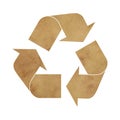 Illustration of recycling symbol of brown paper Royalty Free Stock Photo