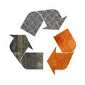 Illustration recycling symbol of industrial metal Royalty Free Stock Photo