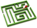Red arrow and maze Royalty Free Stock Photo