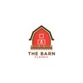 Red barn logo design template Royalty Free Stock Photo