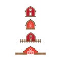 Red barn logo design template Royalty Free Stock Photo