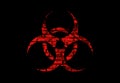 Illustration of a red biohazard symbol Royalty Free Stock Photo