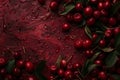 illustration of red cherries background. Generative AI