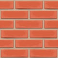 red color realistic brick wall seamless pattern