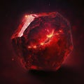 illustration , red gemstone, AI generated image Royalty Free Stock Photo