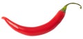 Illustration with red hot chilli pepper on white Royalty Free Stock Photo