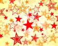 Red and orange stars background