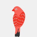 Illustration of red Robin over white background Royalty Free Stock Photo