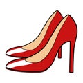 Illustration Of Red Stiletto Royalty Free Stock Photo