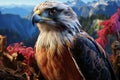 A red-tailed hawk in the nature