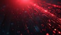 Illustration of red tech lines and particles over circuit. Dark crimson network backdrop concept. Great visuals for digital Royalty Free Stock Photo