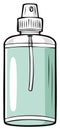 Illustration of a Refillable Spray Bottle with Light Blue Liquid Inside for Cleaning or Hygiene Royalty Free Stock Photo