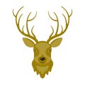 Illustration of reindeer head