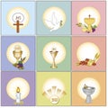 Religion icons Royalty Free Stock Photo