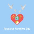 Illustration of religious freedom day