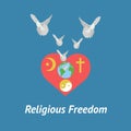 Illustration of religious freedom day