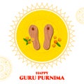 Religious holiday background for Happy Guru Purnima festival celebrated in India Royalty Free Stock Photo