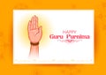 Religious holiday background for Happy Guru Purnima festival celebrated in India Royalty Free Stock Photo