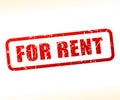 For rent text stamp