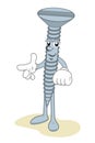 Illustration representing a screw mascot. Ideal for institutional