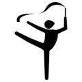 Illustration represents artistic gymnastic sport pictogram