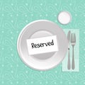 Illustration of reserved table Royalty Free Stock Photo