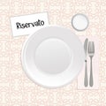 Illustration of reserved table Royalty Free Stock Photo