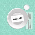 Illustration of reserved table Royalty Free Stock Photo