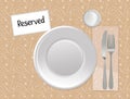 Illustration of reserved table Royalty Free Stock Photo