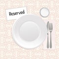 Illustration of reserved table Royalty Free Stock Photo