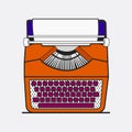 Illustration of retro typewriter vector