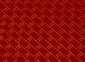 Illustration of rhombuses isolated on red and gold background