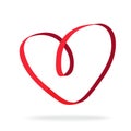 Illustration of ribbon heart love infinity symbol ribbon of MÃÂ¶bius vector mobius loop